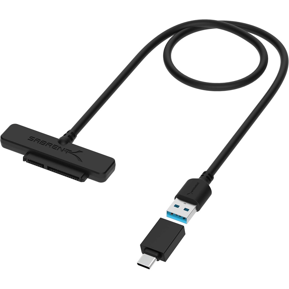 SABRENT USB 3.1 (Type A) to SSD / 2.5 Inch SATA Hard Drive Adapter [Optimized for SSD, Support UASP SATA III] (EC-SS31)